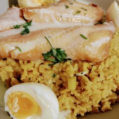 Brown rice kedgeree A picture of Brown rice kedgeree.