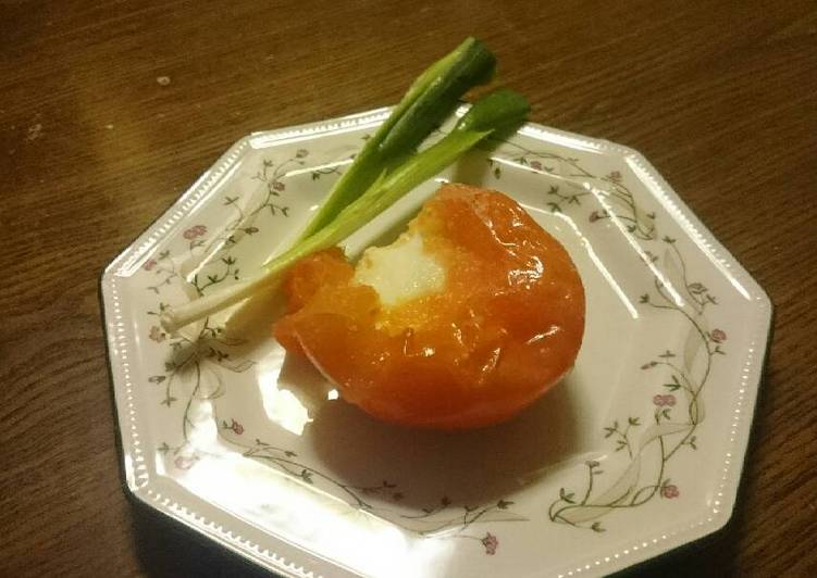 Easiest Way to Make Any-night-of-the-week Microwaved Egg in Tomato