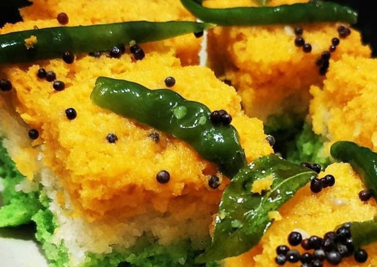 Tricolor Dhokla