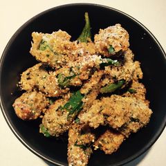 A picture of Rustic Fried Okura.