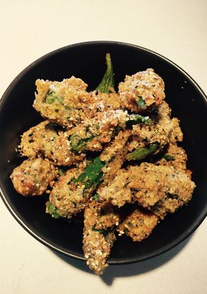 A picture of Rustic Fried Okura.