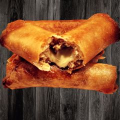 A picture of Cheesy Chicken Lumpiang Shanghai.