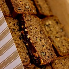 A picture of Banana loaf with walnut.