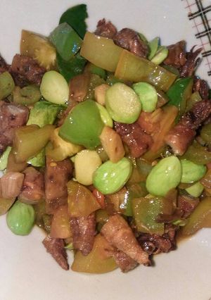Foto resep Cumi asin oseng pete