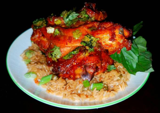 Mike's Glazed Asian Chicken Over Rice
