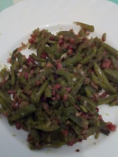 Una foto de Alubias verdes con jamón