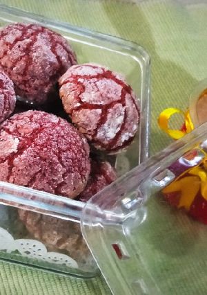 Foto resep Red velvet crinkle cookies