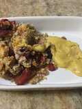 Crumble de mamzanas y moras c crema de sambayon !!