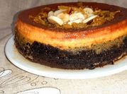 Una foto de torta chocoflan