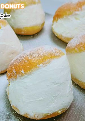 Foto resep Donat Krim Susu Korea (Milk Cream Donuts) Lagi Viral