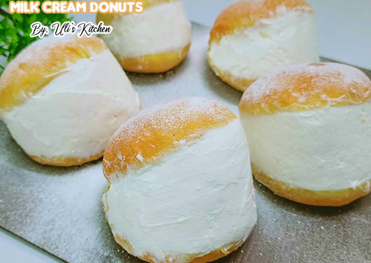 Resep Donat Krim Susu Korea (Milk Cream Donuts) Lagi Viral Anti Gagal