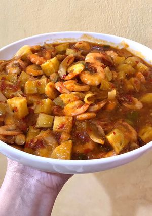 Foto resep Udang kentang saus padang