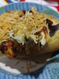 Batata recheada com calabresa