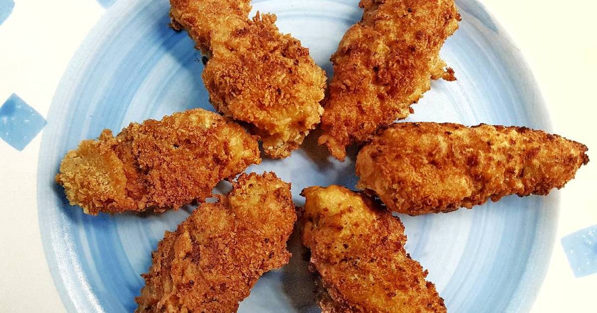 Alitas de pollo fritas en tempura y panko Receta de Johnny LIZARD- Cookpad