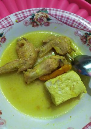 Foto resep Opor Sayap Ayam dan Tahu Putih