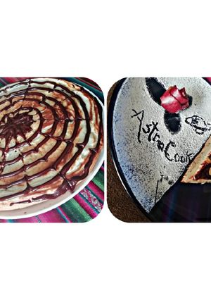 Una foto de Postre dos frutas🍎🍌🥧 SIN HORNO👩🍳👨🍳