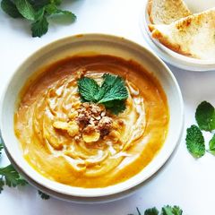 Vegan Sweet Potato Soup A picture of Vegan Sweet Potato Soup.