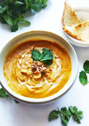 A picture of Vegan Sweet Potato Soup.