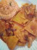 Chuletas en salsa de chipotle