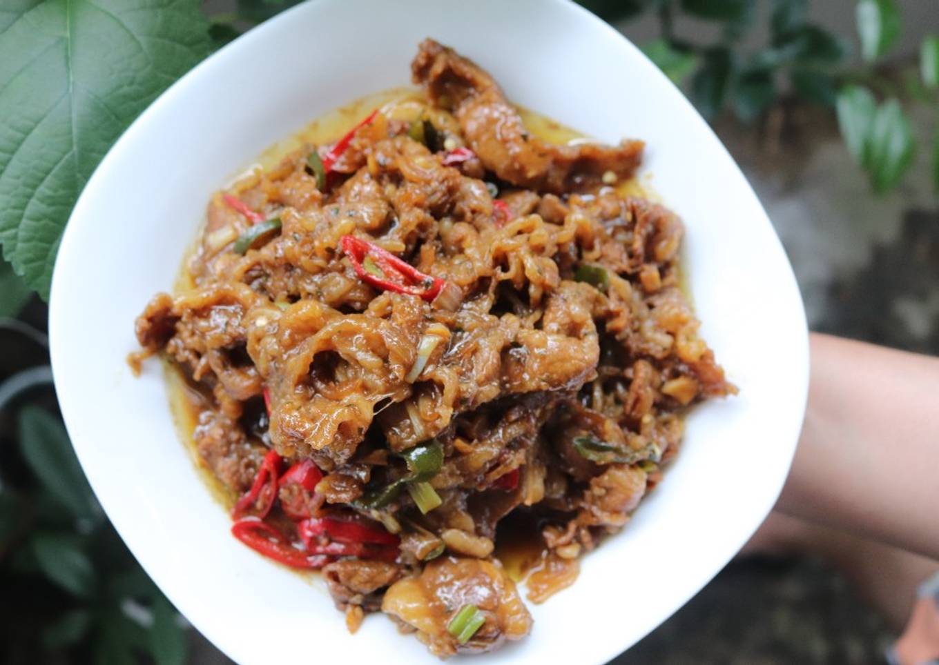 Beef short plate saos tiram