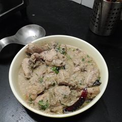 A picture of Chicken curry with my moms special recipe.