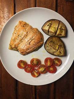 Una foto de Salmón al curry
