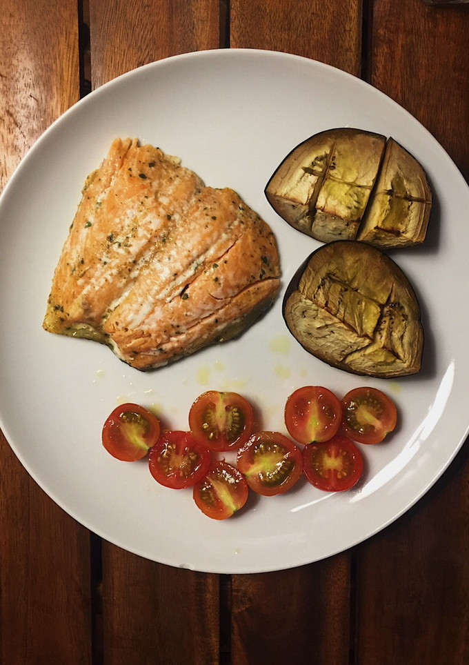 Una foto de Salmón al curry