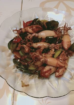 Foto resep Tumis Cumi Asin Cabai Hijau
