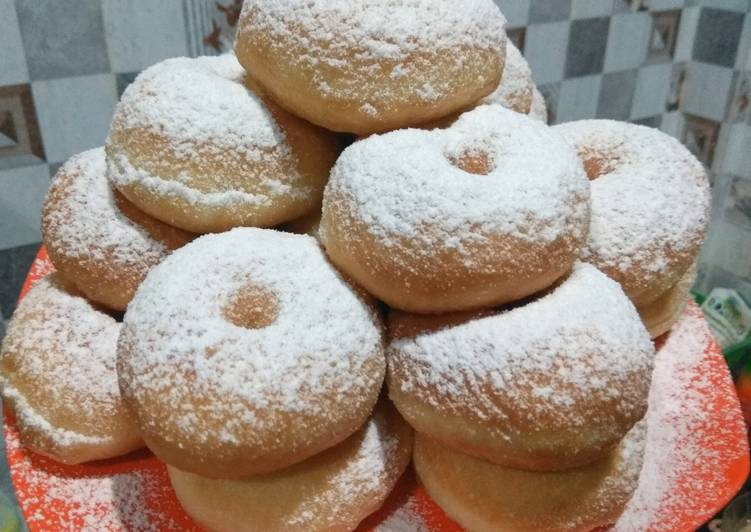 Donat Super Fluffy n Chewy (Super Empuk dan Kenyal)