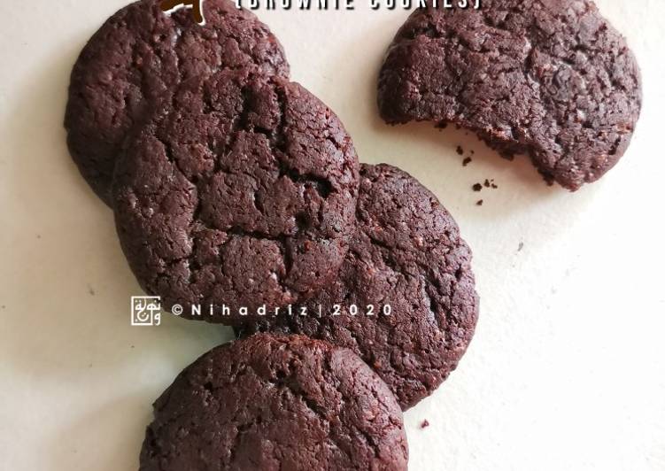 Brookies (Brownie Cookies) Tanpa Gluten Tanpa Unsur Haiwan (Vegan)
