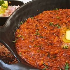 A picture of Mumbai's Famous Street Food...Pav Bhaji.