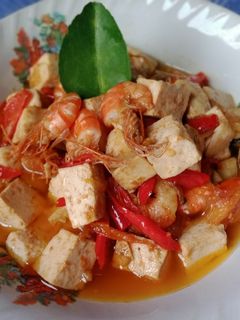 Foto resep Tumis Udang Tahu putih