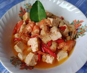 Fresh, Memasak Tumis Udang Tahu putih Paling Enak