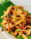 Khô gà lá chanh chay|Khô nấm lá chanh