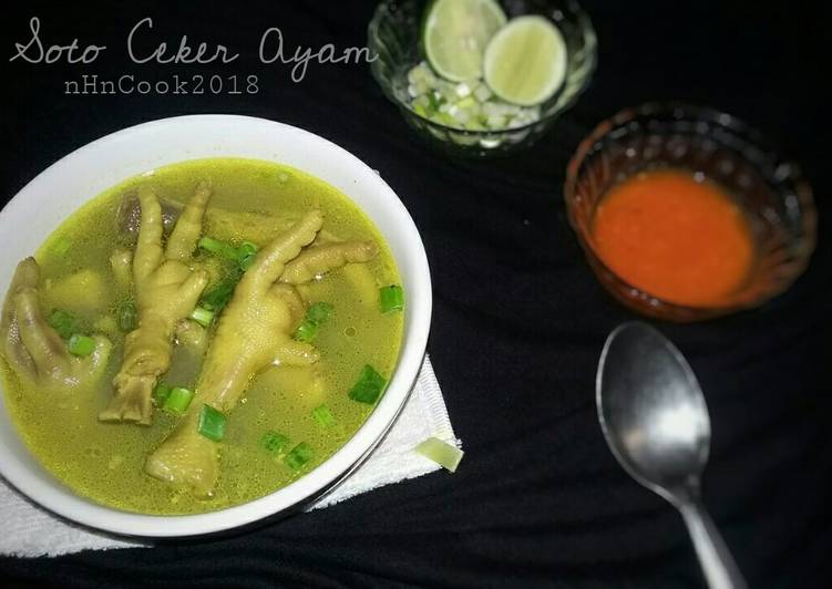 Cara Gampang Menyiapkan Soto Ceker ayam (no RIBET), Enak Banget