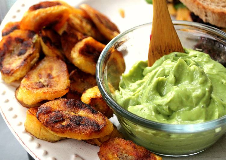 Easiest Way to Prepare Quick Platanos Maduros(Fried Plantains) with Maple Ginger Avocado Dip