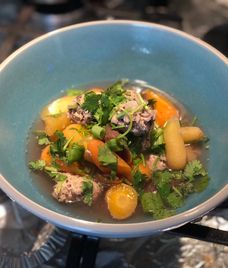 thịt lợn xay viên