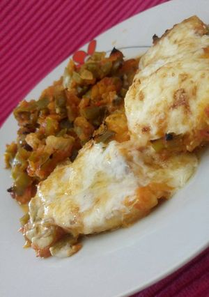 Foto principal de Merluza al horno con mayonesa y guarnición de la mía mamma