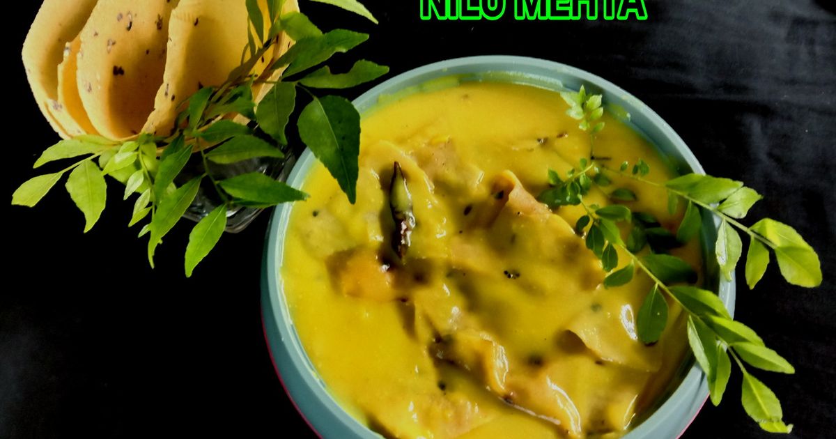 Rabodi capsicum vegetable recipe - Rajasthani Curry with Corn Papad (Recipe in Hindi)