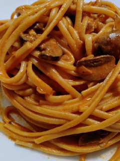 A picture of Mushroom ragu pasta.