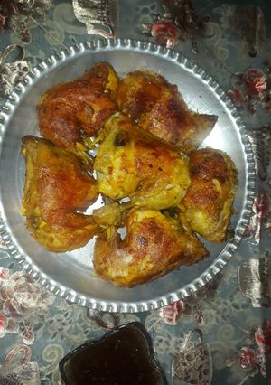 عکسی از دستور مرغ سرخ شده