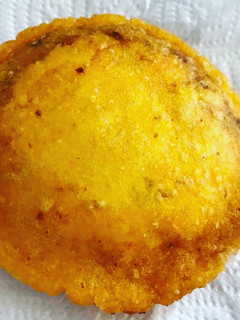 Una foto de Arepa de huevo con carne molida