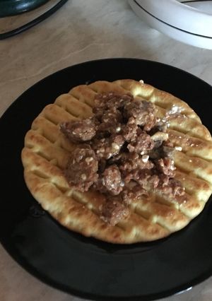 Φωτογραφία της συνταγής Τηγανιά με λουκάνικα και μανιτάρια ala cream