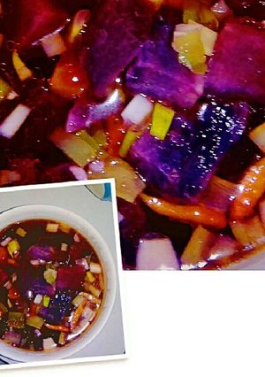 Foto resep Sup Bawang Ubi Ungu