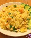 Cơm chiên tôm trứng muối