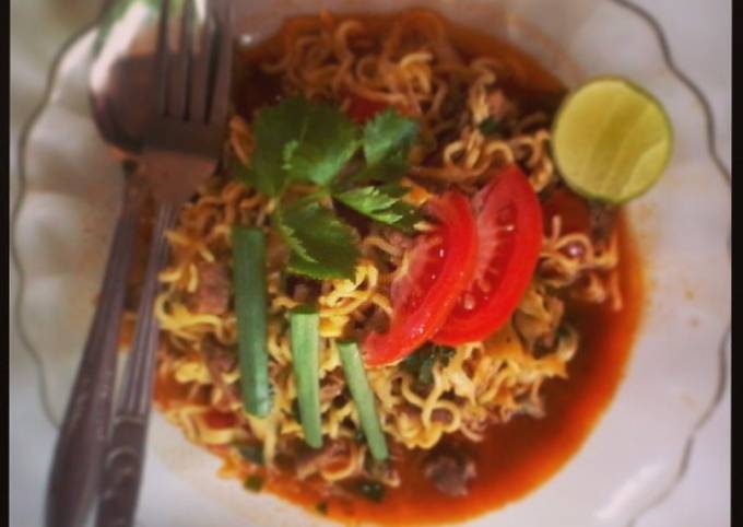 Cara Gampang Menyiapkan Indomie daging bumbu aceh Anti Gagal