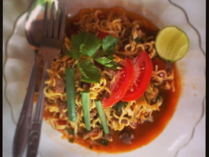 Cara Gampang Menyiapkan Indomie daging bumbu aceh Anti Gagal