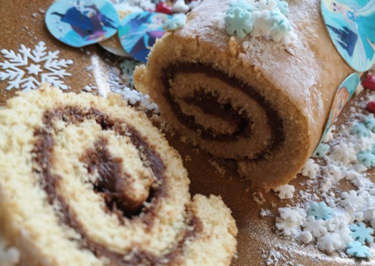 La Recette Pas à Pas Gâteau roulé cœur chocolat