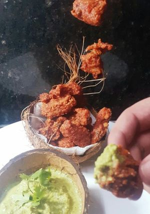 A picture of Leftover Rice lobia pakode.