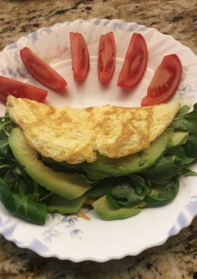 Una foto de Tortilla francesa con verdura